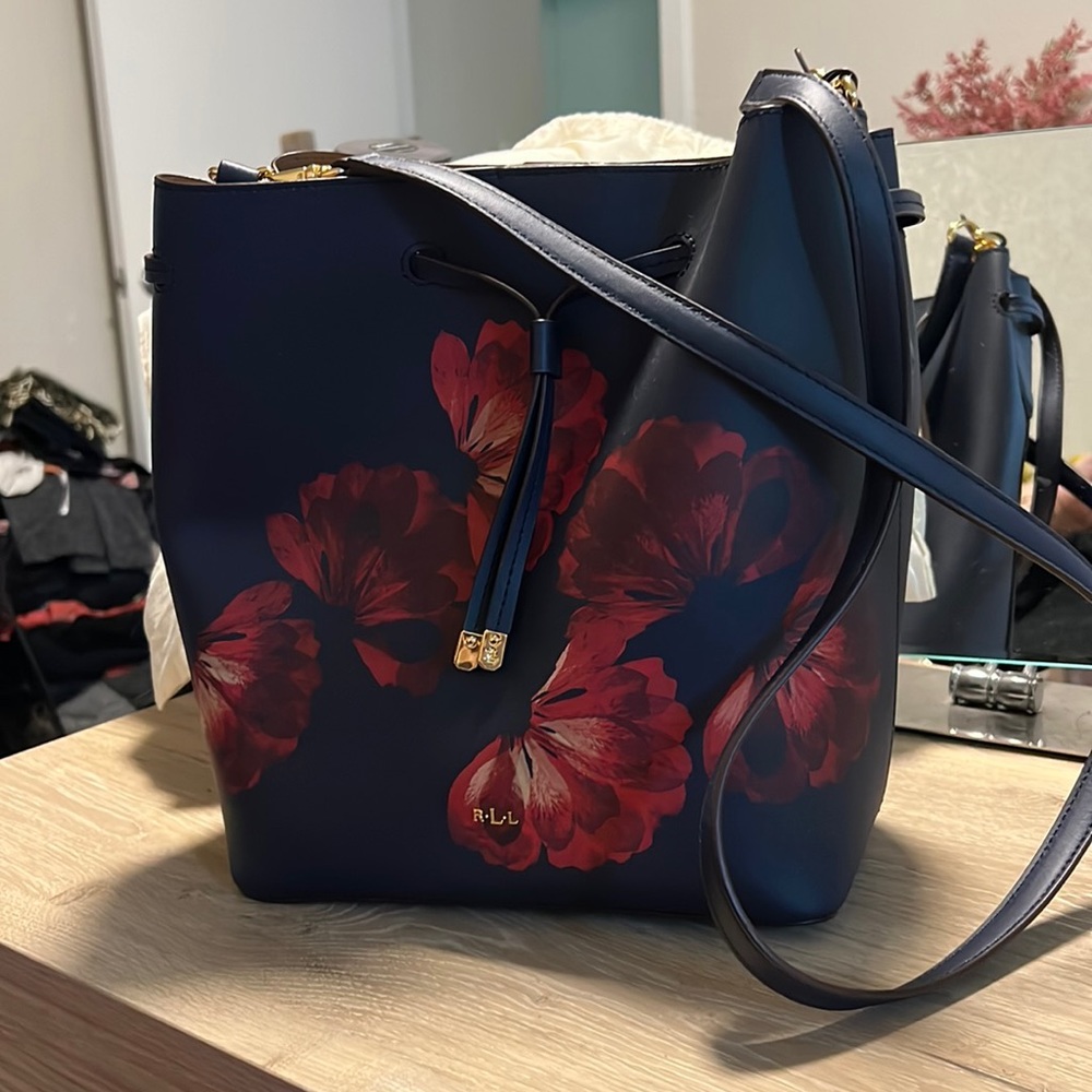 Lauren Ralph Lauren Drawstring Bucket Bag